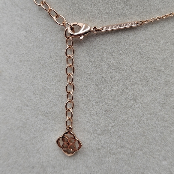 Kendra Scott Elisa Bright Pink Kyocera Opal 14K Over Brass Dainty Necklace - Picture 5 of 6